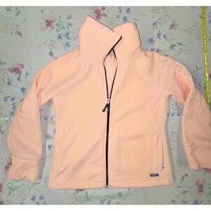 Calvin Klein Performance Women’s L/G Peach Fleece Zip Jacket Soft Full Zip